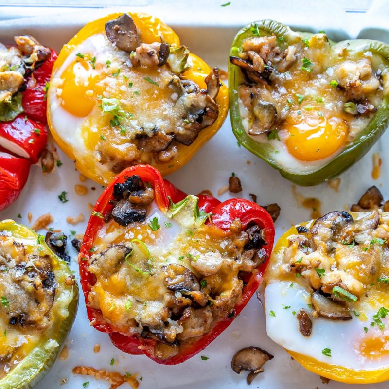 Breakfast Stuffed Peppers | Clean Food Crush