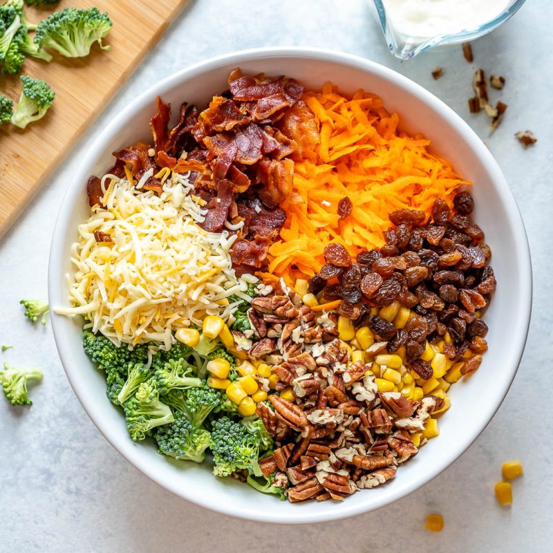 Broccoli + Fresh Corn + Bacon Salad Clean Food Crush