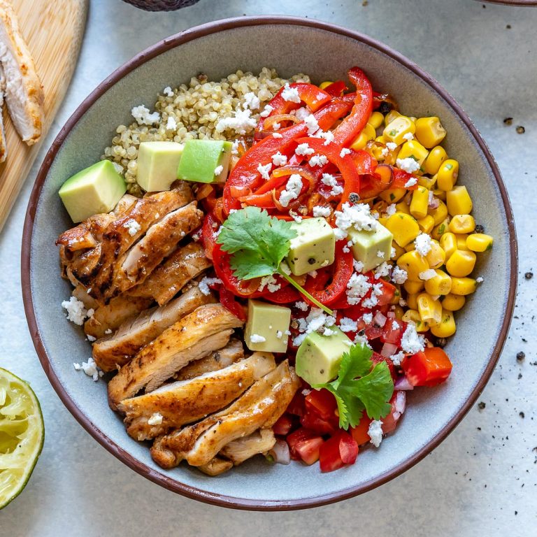 Chicken + Quinoa Burrito Bowls Clean Food Crush