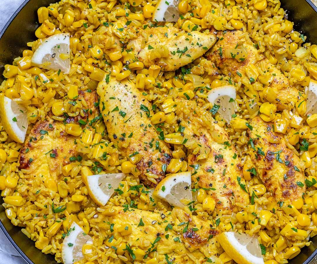 Turmeric Ginger Chicken Rice Skillet Recipe