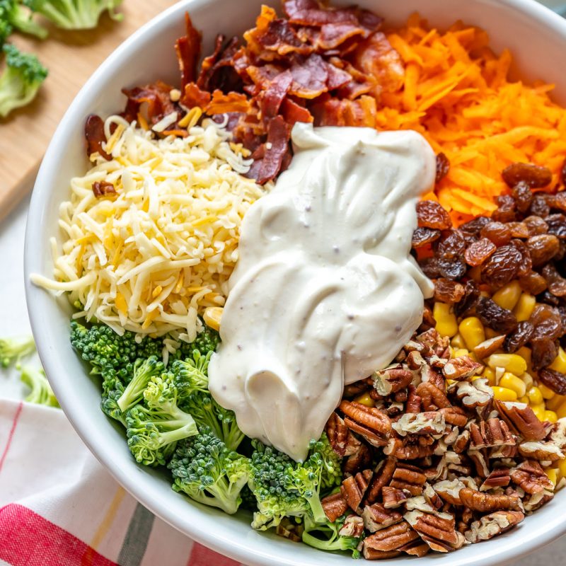 Broccoli + Fresh Corn + Bacon Salad Clean Food Crush