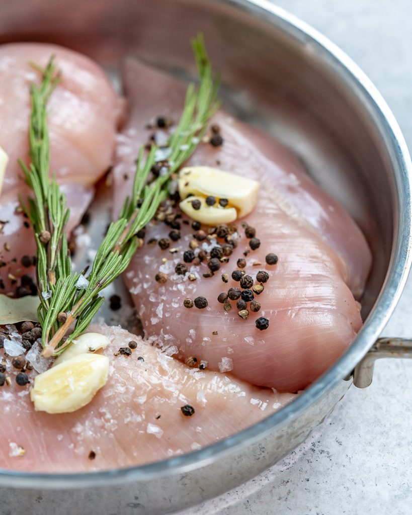 Garlic Herb Poached Chicken Breasts – Video Recipe | Clean Food Crush