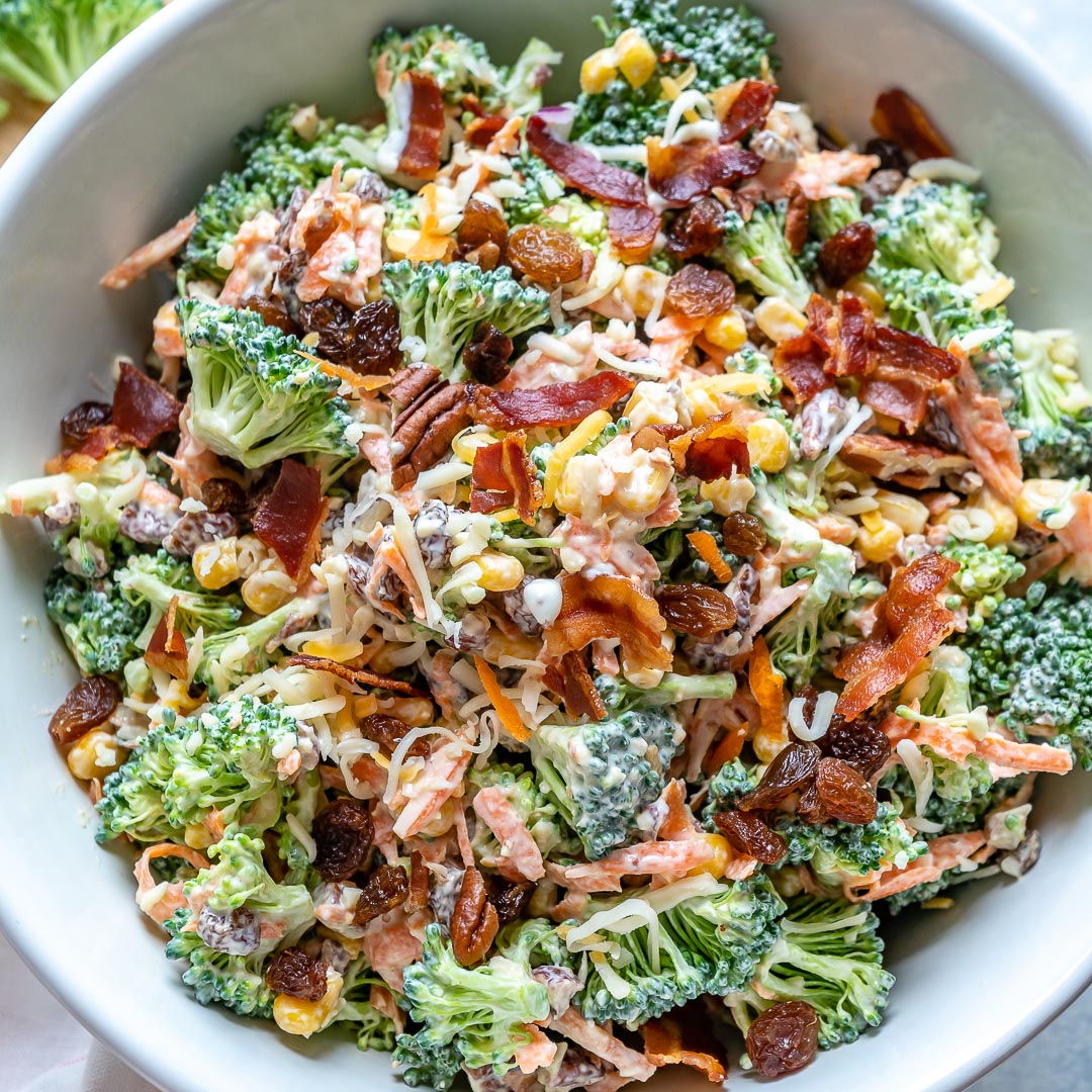 Broccoli + Fresh Corn + Bacon Salad