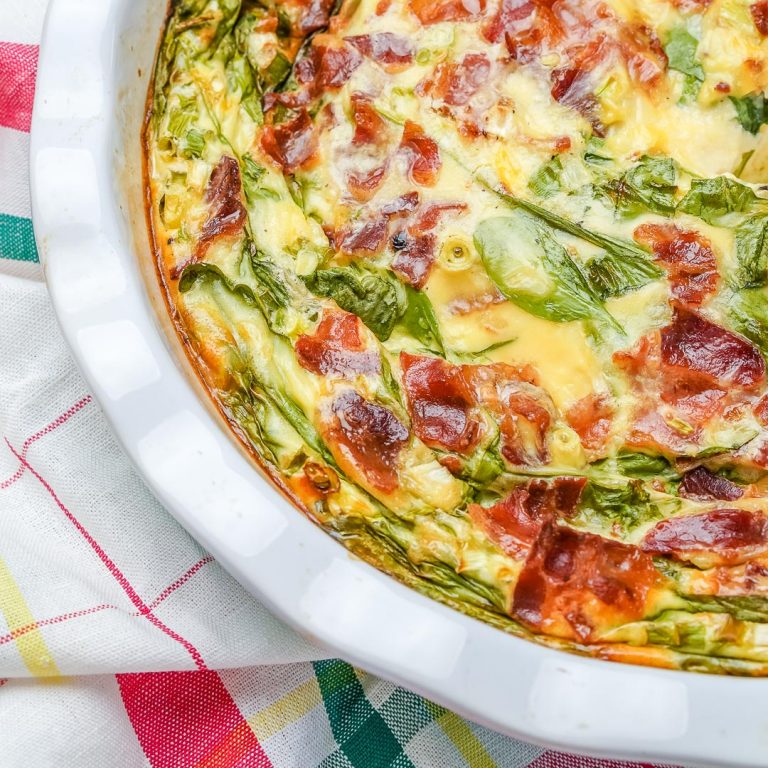 Fluffy Crustless Quiche Clean Food Crush   Fluffy Crustless Quiche 9 768x768 