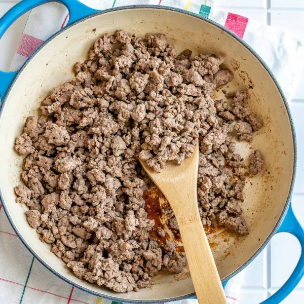 Simple Ground Beef + Sweet Potato Skillet 