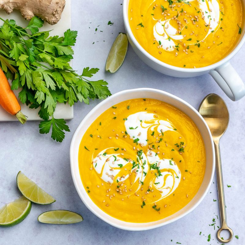 Roasted Carrot Ginger Soup | Clean Food Crush