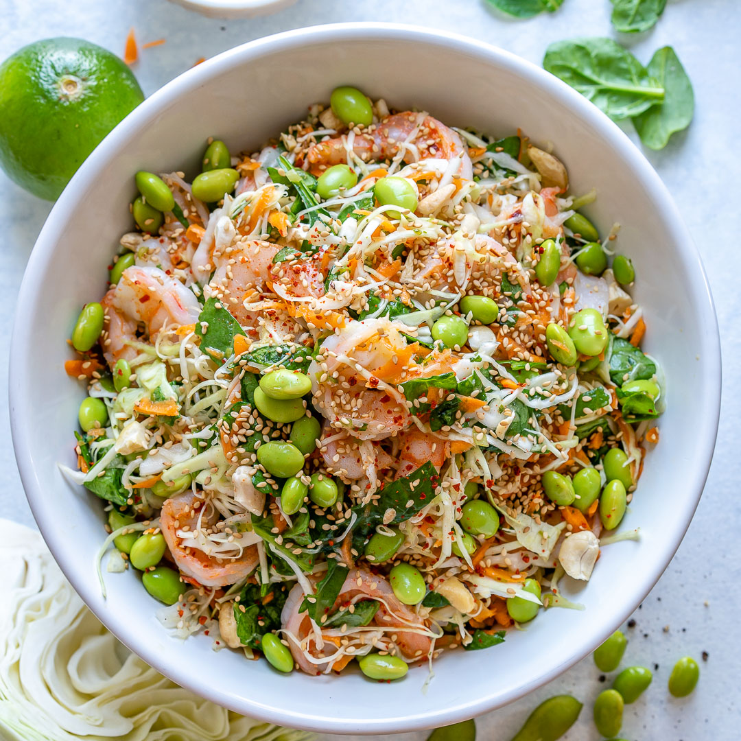 Shrimp Thai Inspired Salad Clean Food Crush