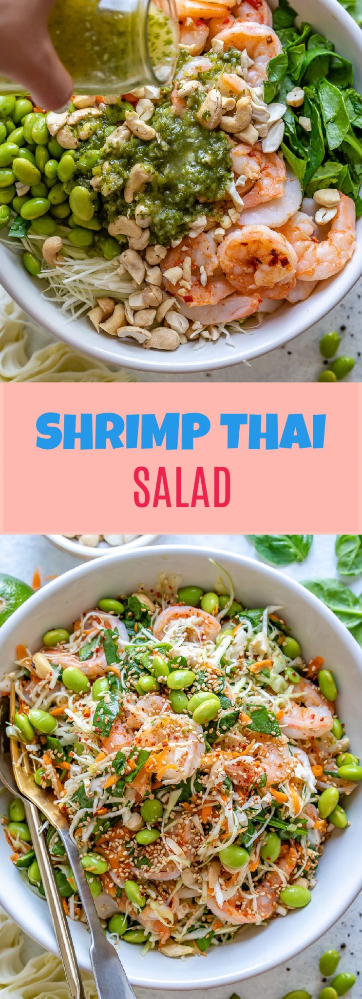 Shrimp Thai ~ Inspired Salad | Clean Food Crush