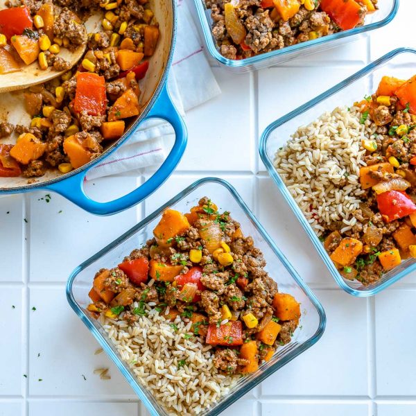 Simple Ground Beef + Sweet Potato Skillet Clean Food Crush