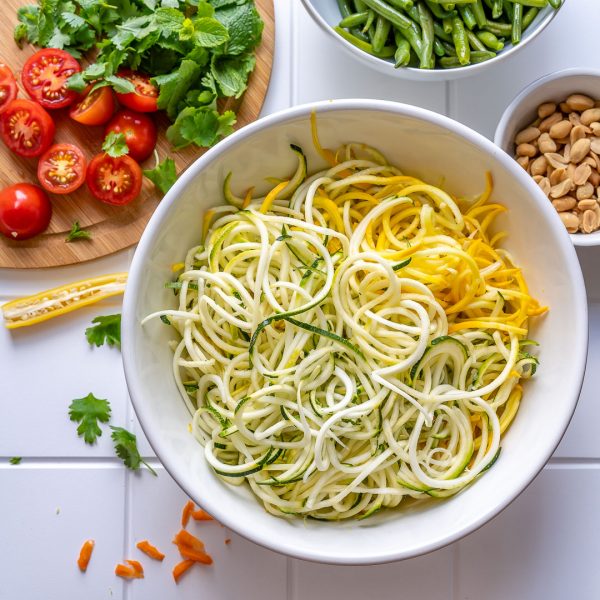 Bright + Tangy Raw Zoodle Salad | Clean Food Crush