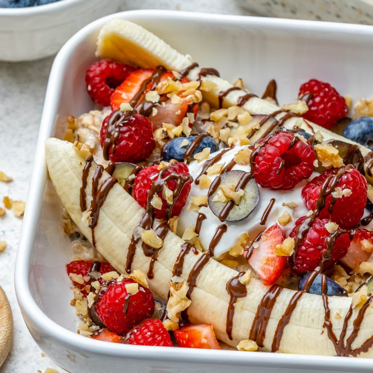 Banana Split Oatmeal Bowls | Clean Food Crush