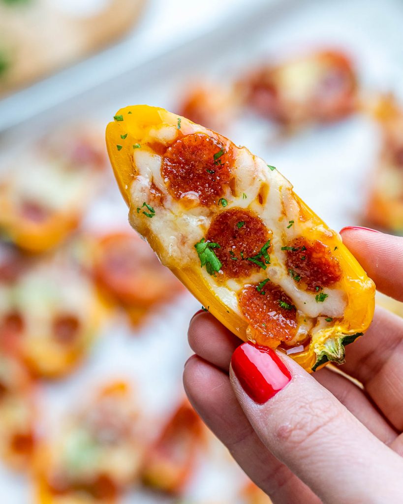 Pepper Pizza Poppers | Clean Food Crush