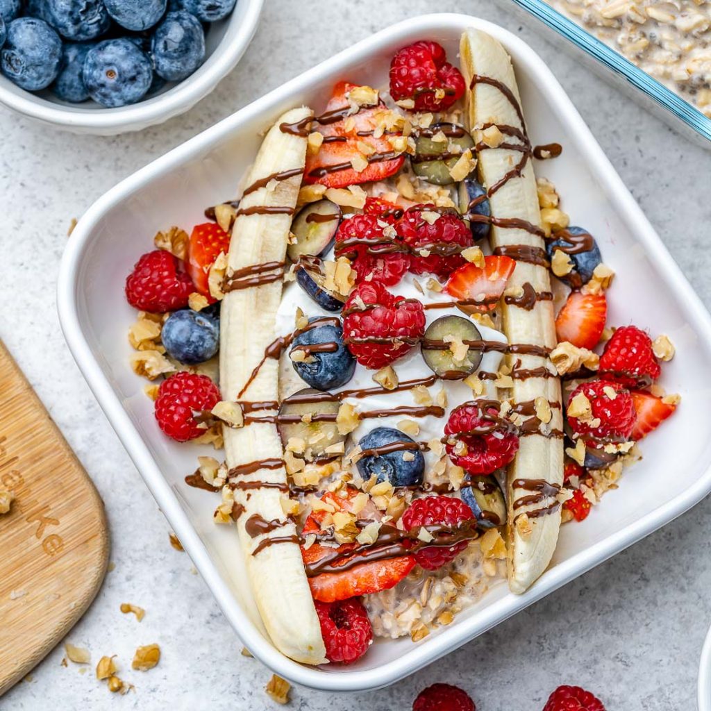 Banana Split Oatmeal Bowls Clean Food Crush