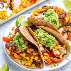 Baked Salmon Fajitas | Clean Food Crush