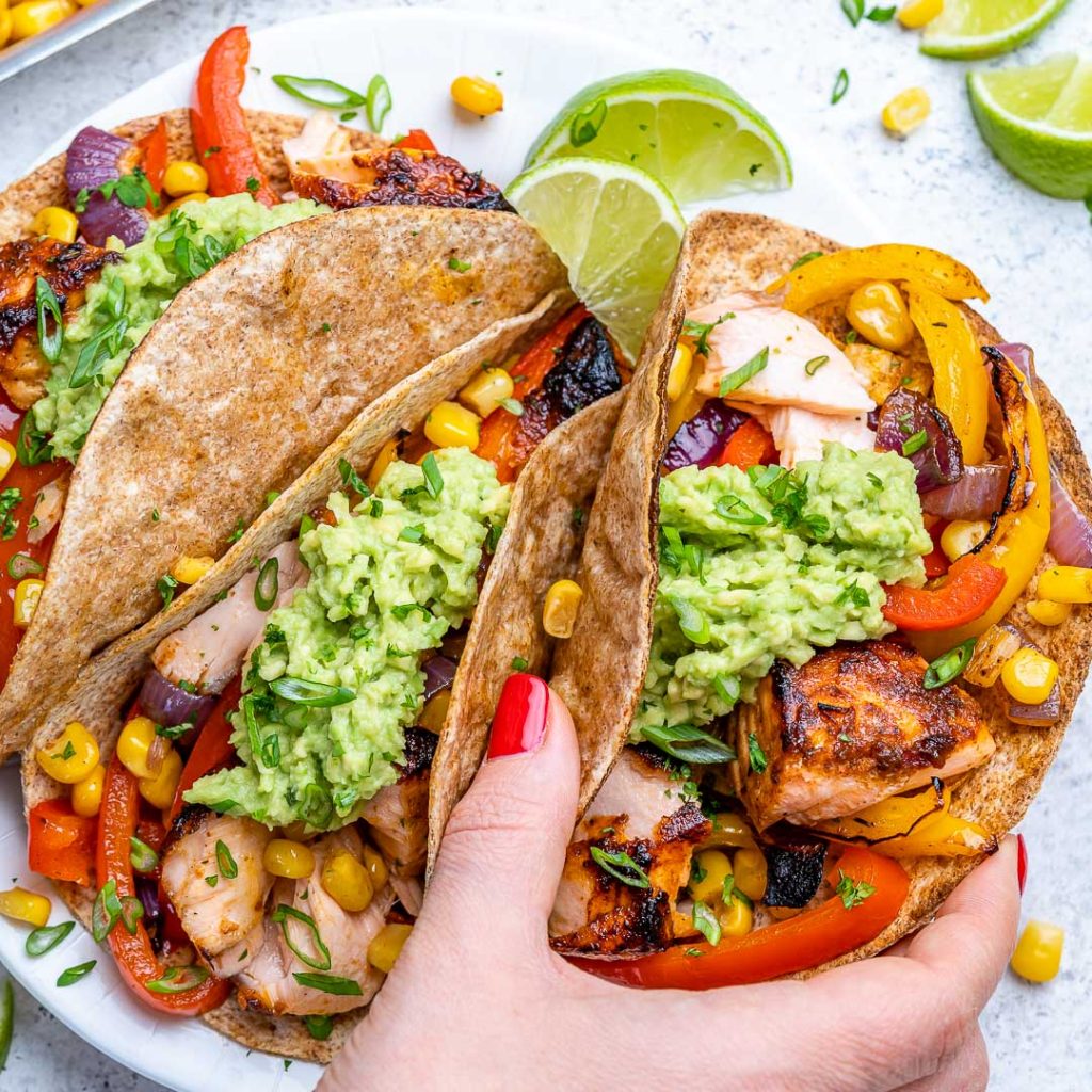 Baked Salmon Fajitas Clean Food Crush