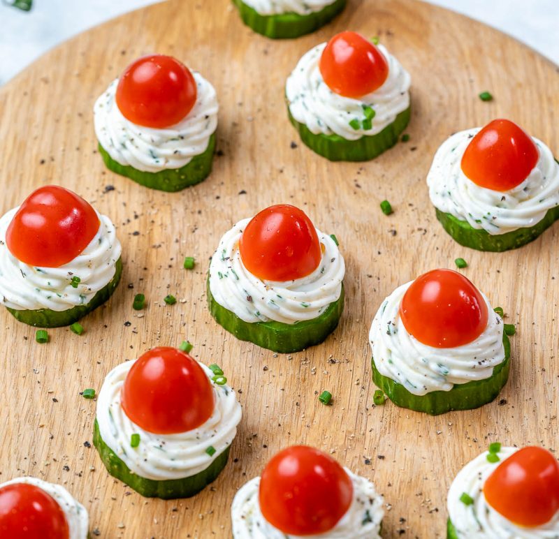 Festive Cucumber Bites | Clean Food Crush