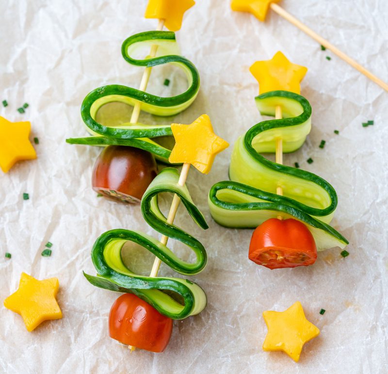 Cucumber Christmas Trees | Clean Food Crush