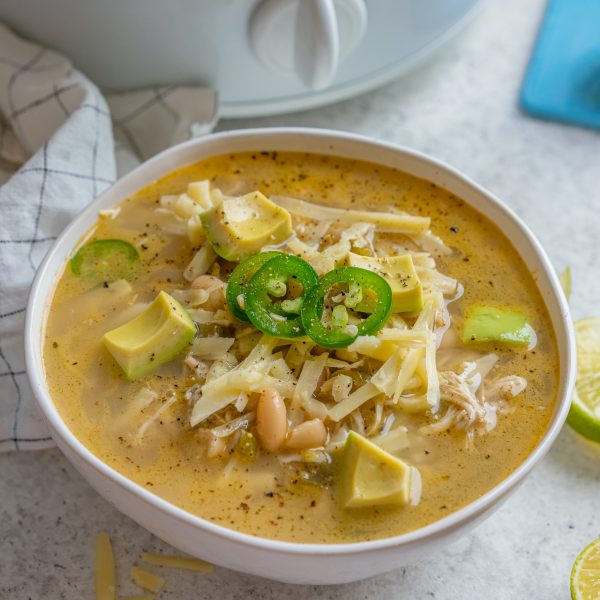 Slow Cooker White Chicken Chili | Clean Food Crush