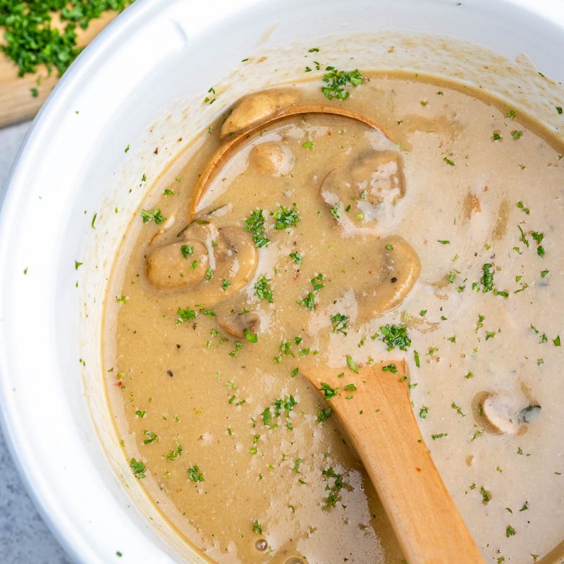 Slow Cooker Creamy Mushroom Soup Clean Food Crush slow-cooker-creamy-mushroom-soup-clean-food-crush