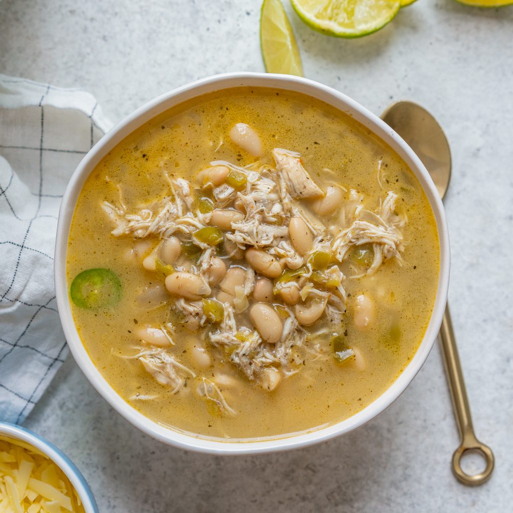 Slow Cooker White Chicken Chili | Clean Food Crush