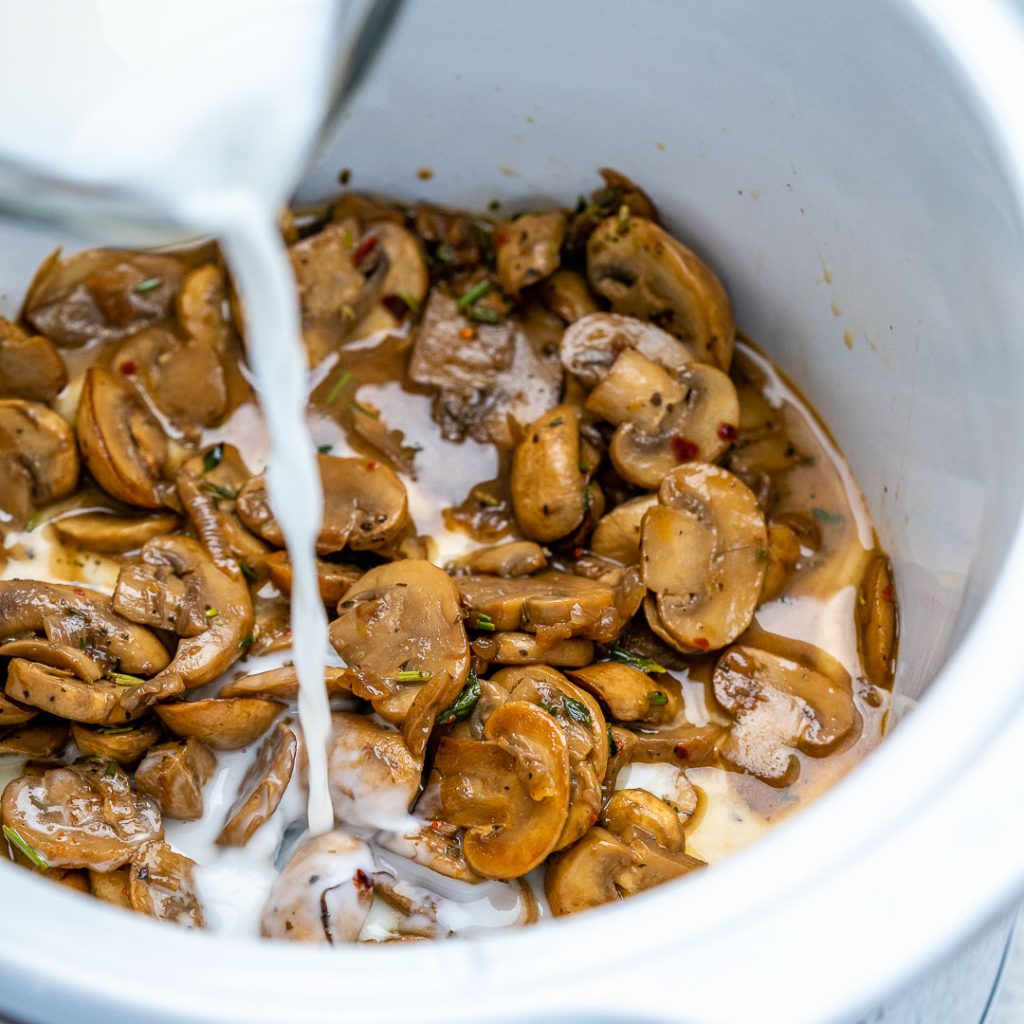 Slow Cooker Creamy Mushroom Soup Clean Food Crush