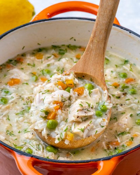 Dill + Lemon Turkey Leftover Soup | Clean Food Crush