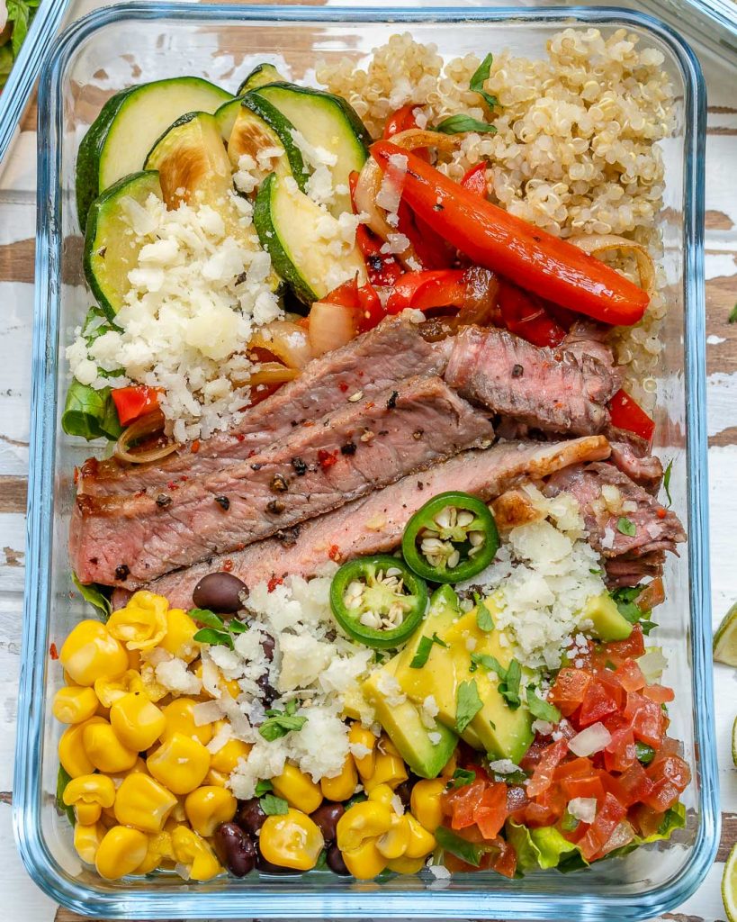 Steak Burrito Meal Prep Bowls | Clean Food Crush