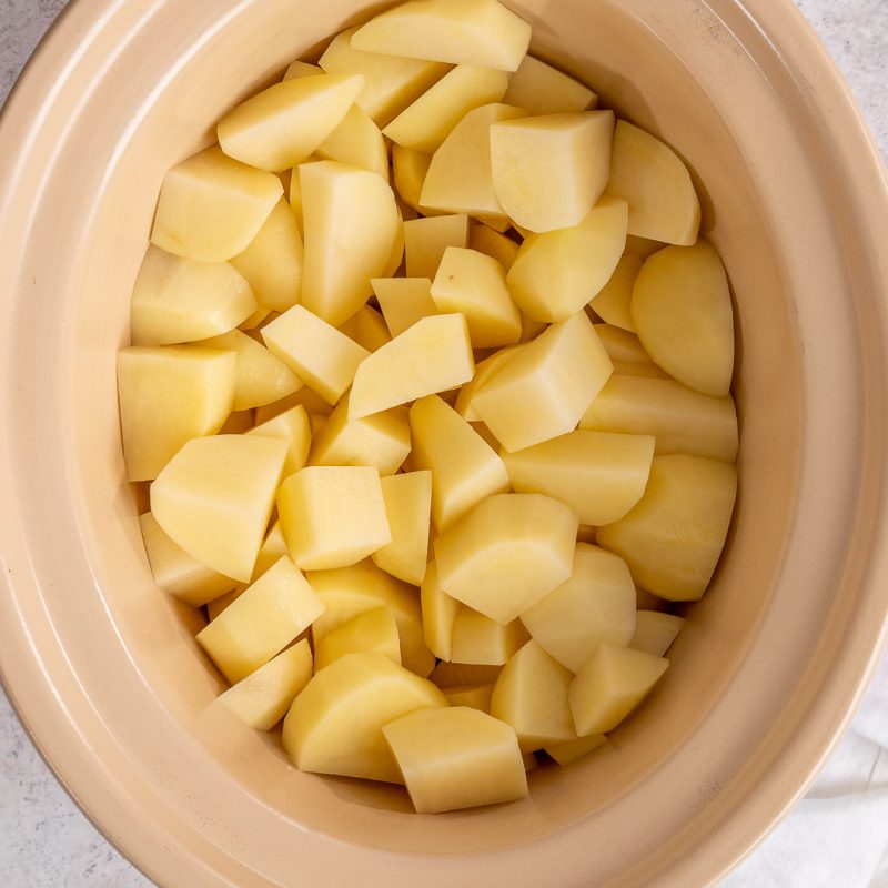 Crockpot Garlic Mashed Potatoes | Clean Food Crush