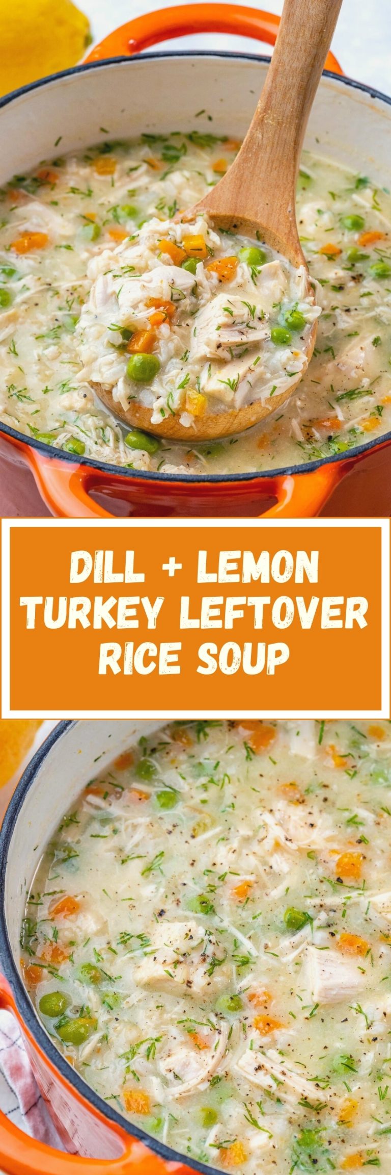 Dill + Lemon Turkey Leftover Soup | Clean Food Crush