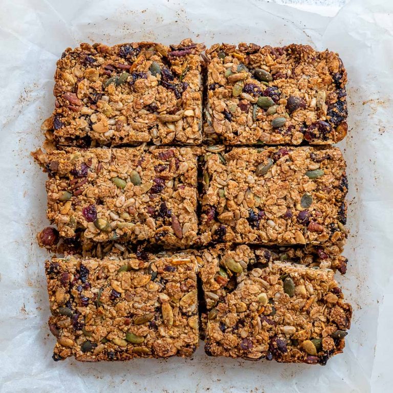 Nutty Cranberry Granola Bars | Clean Food Crush