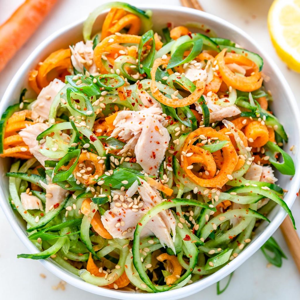 Veggie Noodle Tuna Salad | Clean Food Crush