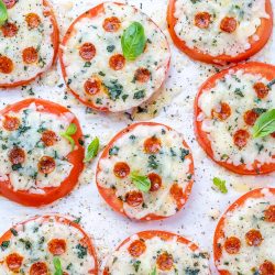 Baked Pizza Tomato Slices | Clean Food Crush