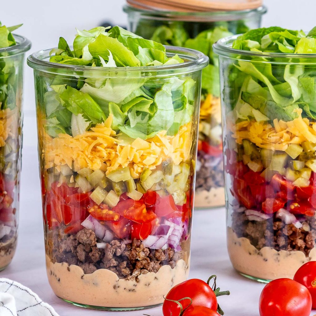 Cheeseburger Salad-in-a-Jar