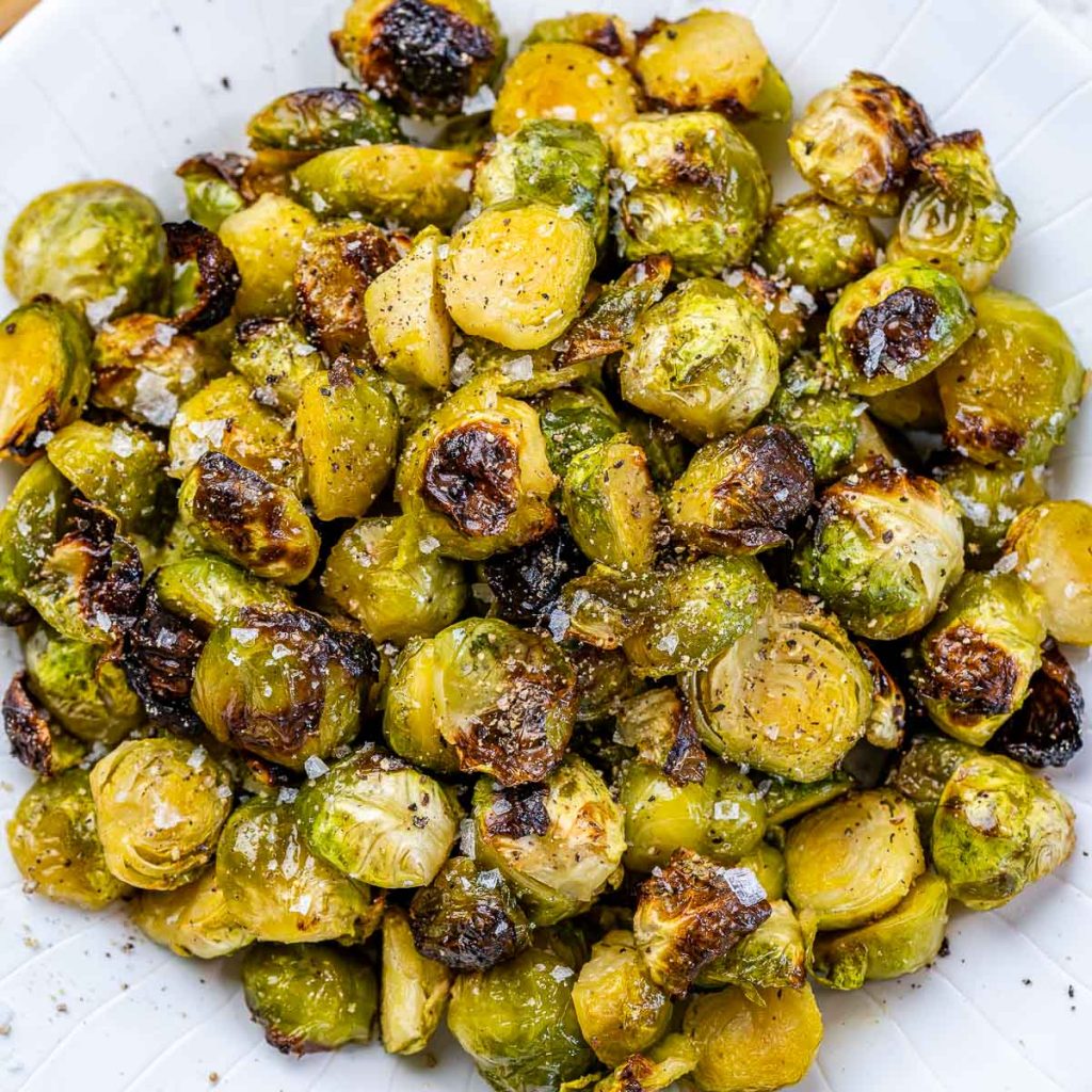 Honey + Garlic Brussels Sprouts | Clean Food Crush