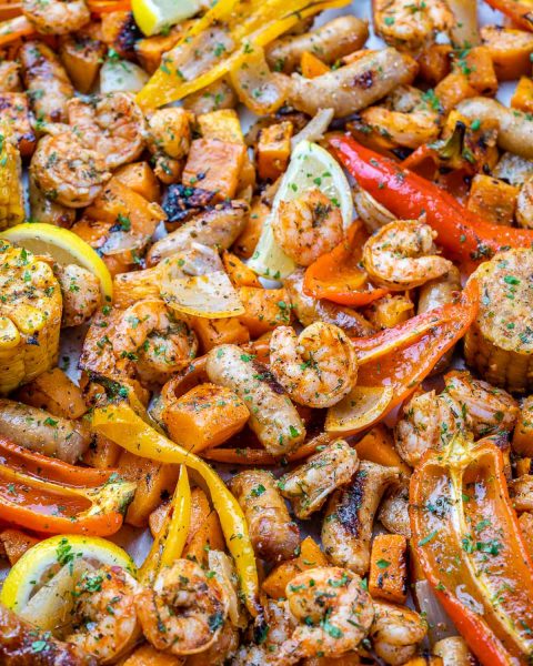 Sheet Pan Shrimp “Boil” | Clean Food Crush