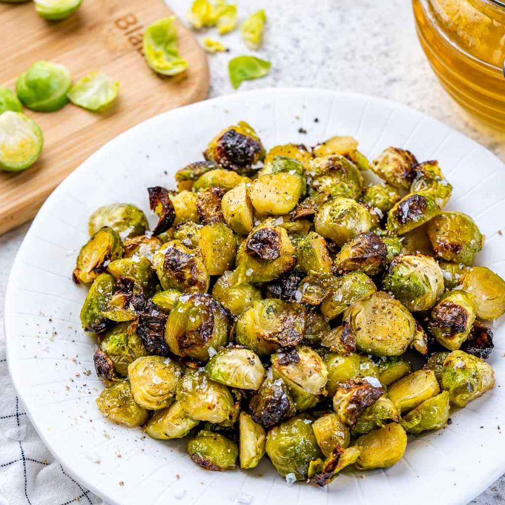 Honey + Garlic Brussels Sprouts