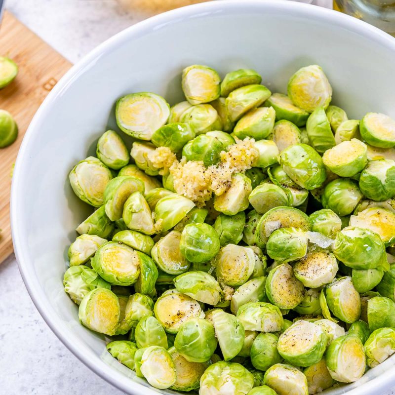 Honey + Garlic Brussels Sprouts Clean Food Crush