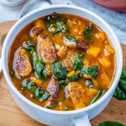 Smoked Sausage + Sweet Potato Soup