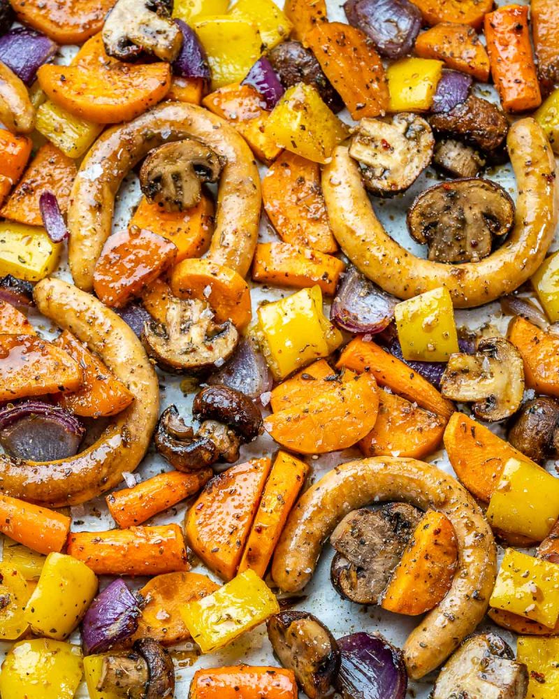 One Pan Sausage + Veggies 