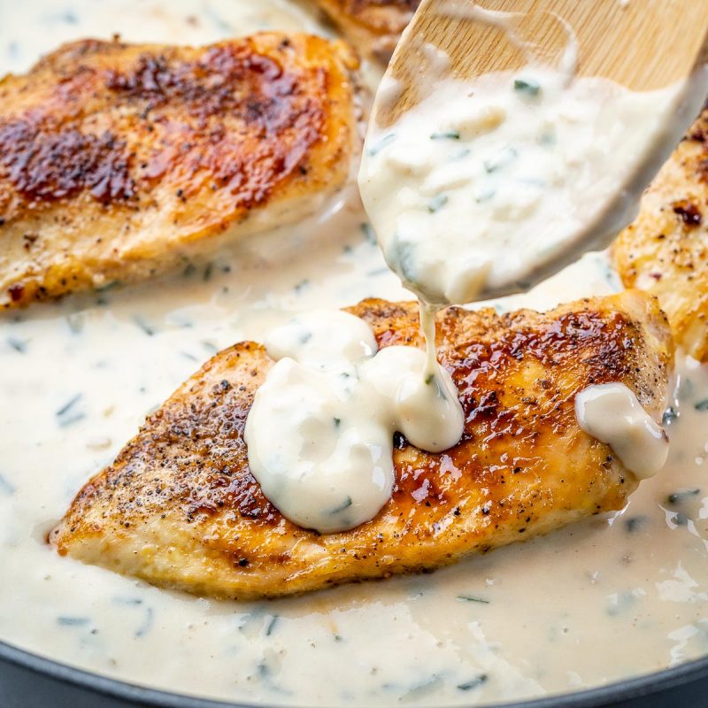 Sauteed Chicken in Creamy Mustard Sauce | Clean Food Crush