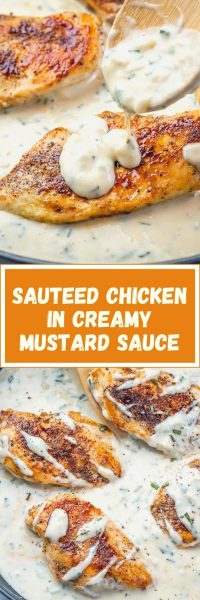 Sauteed Chicken in Creamy Mustard Sauce | Clean Food Crush