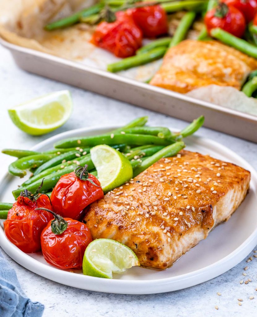 One Sheet Pan Salmon + Green Beans Clean Food Crush