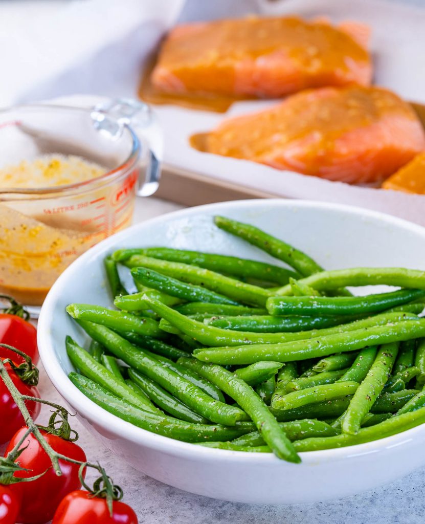 One Sheet Pan Salmon + Green Beans Clean Food Crush
