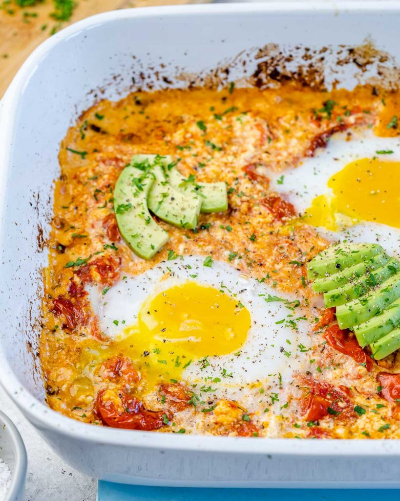 Baked Feta Egg Breakfast Clean Food Crush