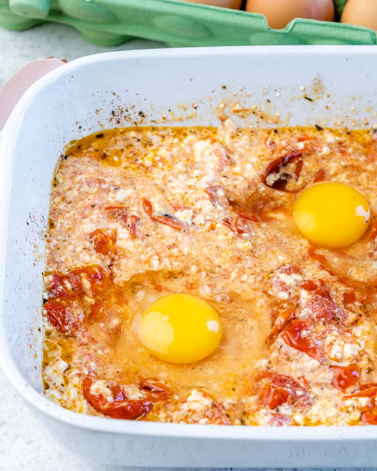 Baked Feta Egg Breakfast Clean Food Crush