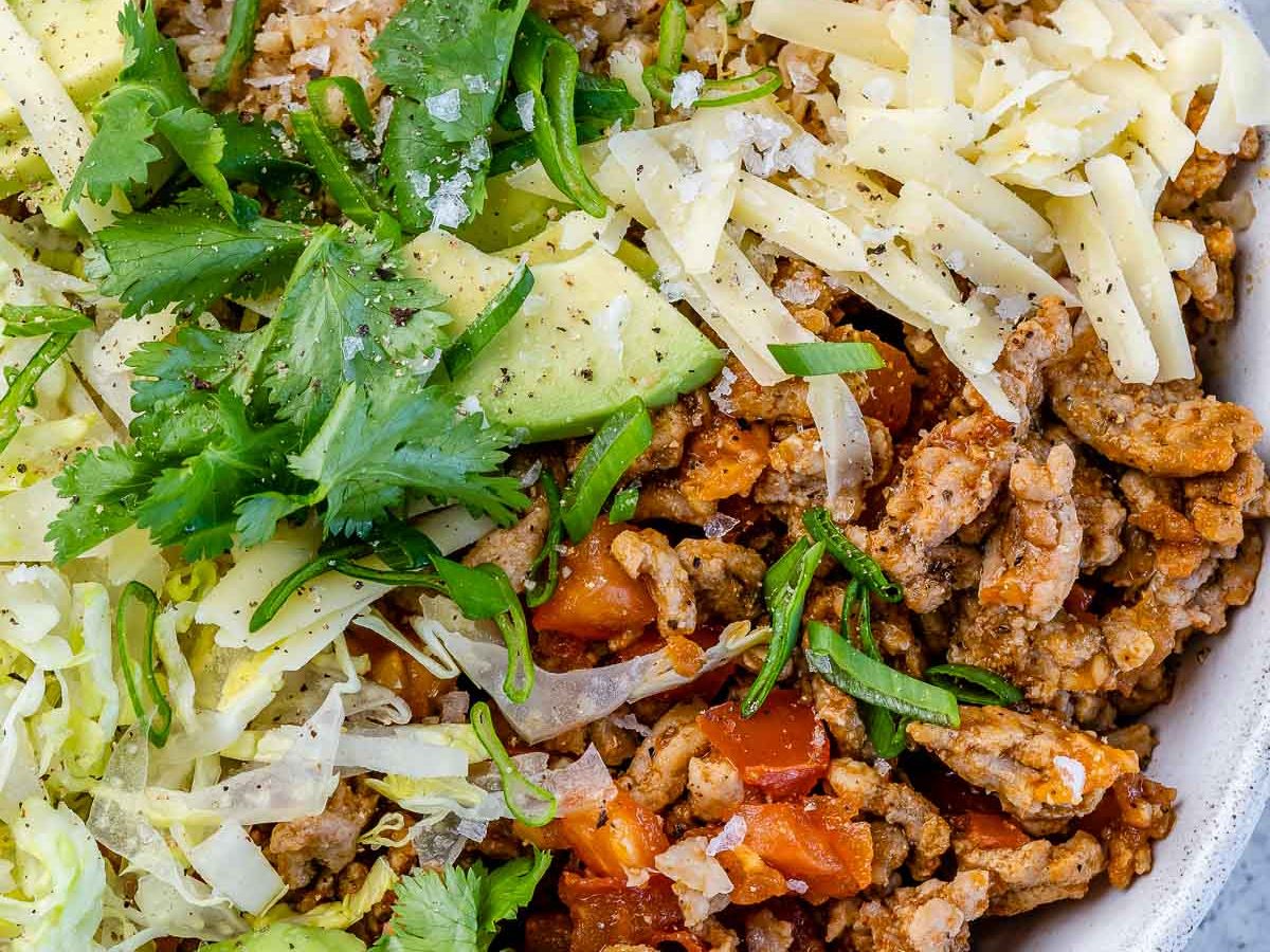 Ground Turkey Bowls with Cauliflower Rice