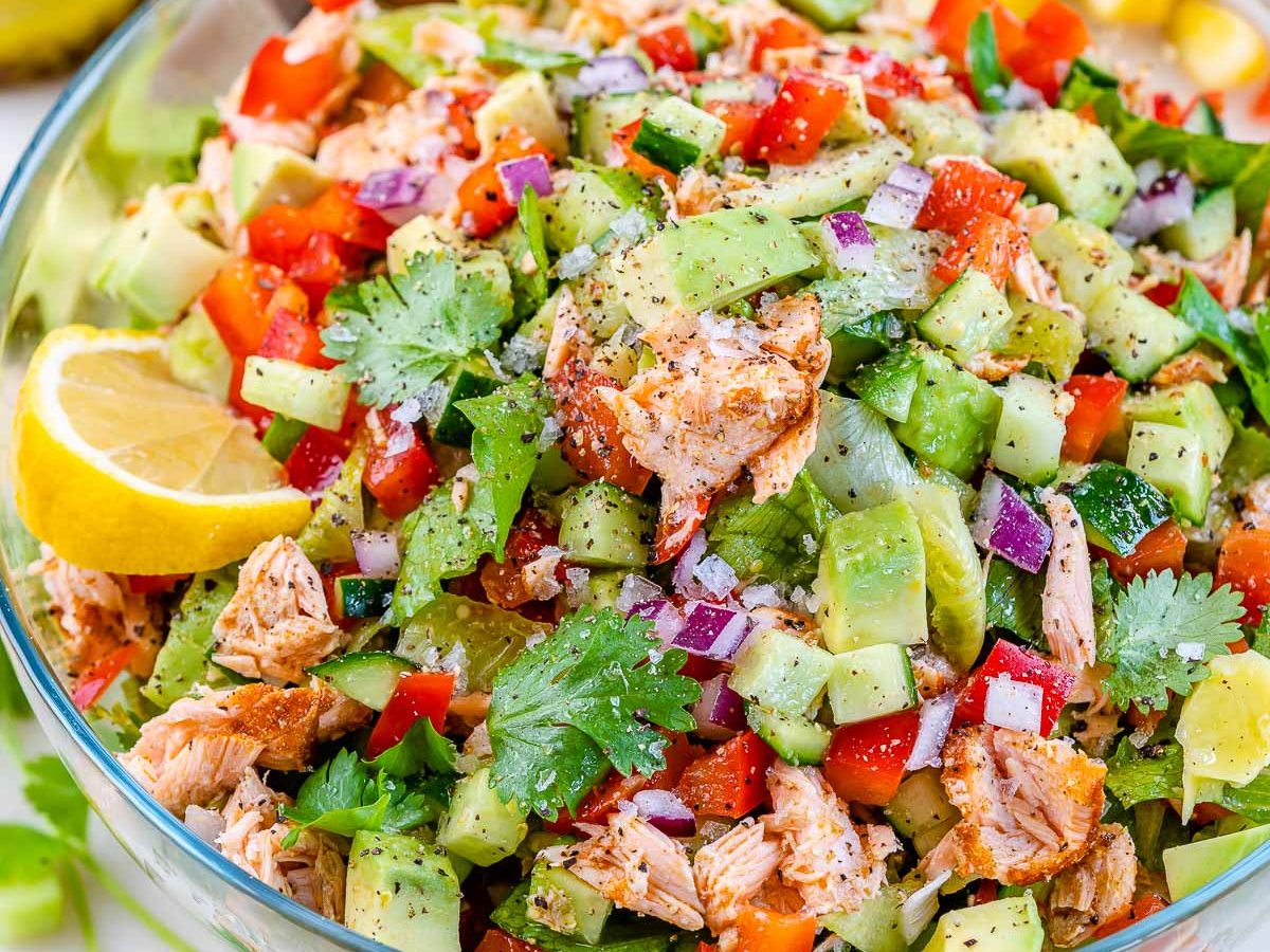 Salmon Chopped Salad | Clean Food Crush