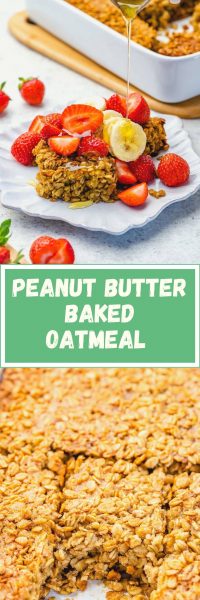 Peanut Butter Baked Oatmeal | Clean Food Crush