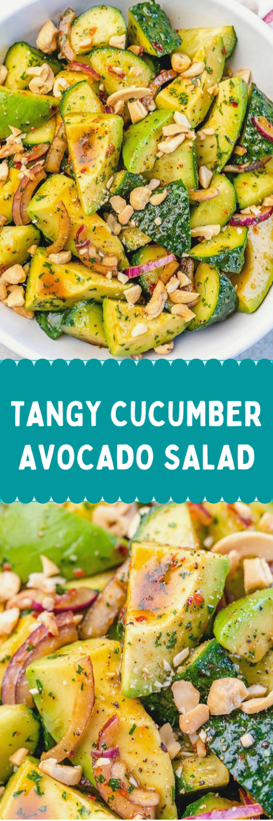Tangy Cucumber Avocado Salad | Clean Food Crush