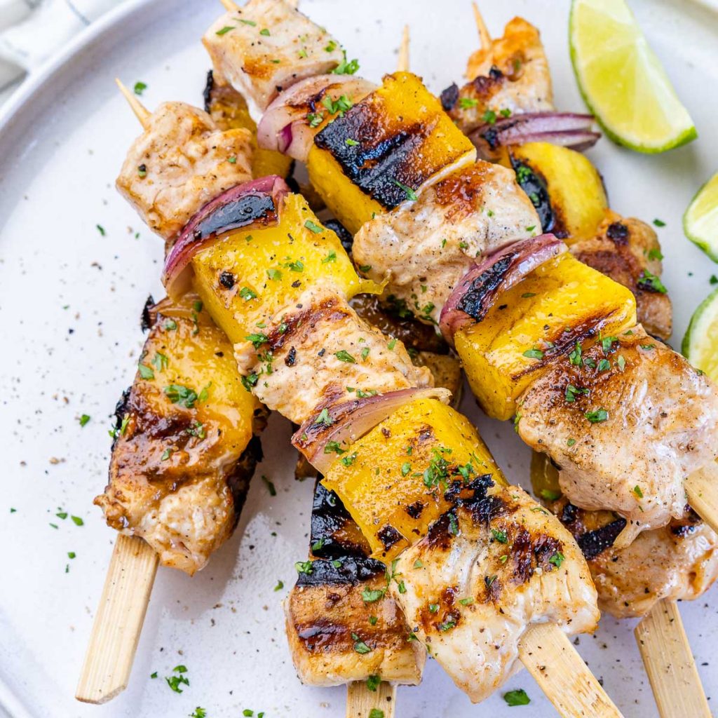 Grilled Chicken + Mango Skewers Clean Food Crush